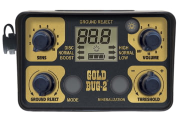 Image of Fisher Gold Bug 2 Pro Metal Detector w/6.5in /10in Elliptical Search Coils, Black, Standard, GB2COMBO