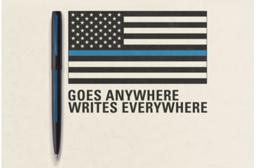 Image of Fisher Space Pen Law Enforcement Space Pen, PR-4 Black Ink, Medium Point, 5.27 in Length, Matte, Black/Blue, M4BLEBL