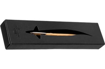 Image of Fisher Space Pen Raw Brass Cap-O-Matic Space Pen, PR-4 Black Ink, Medium Point, 5.375in Length Chrome Pocket Clip, Gift Boxed, Raw Brass, M4RAW