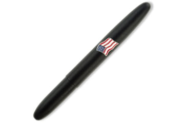 Image of Fisher Space Pen Matte Black Bullet with American Flag Emblem FSP600BAF