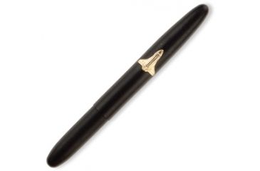 Image of Fisher Space Pen Matte Black Bullet with Space Shuttle Emblem FSP600BSH