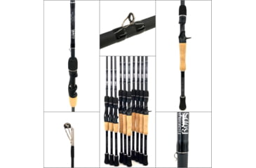 Image of Fitzgerald Fishing All Purpose Series Rods, Medium Spinning, Black, 7ft0in, AP70MS