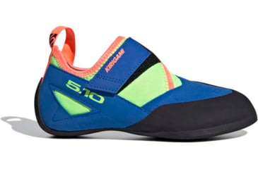 Image of Five Ten Kirigami Climbing Shoes - Kids, Glory Blue/Signal Coral/Signal Green, 1, EE9435-1