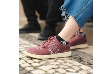 Image of Five Ten Sleuth DLX Canvas Shoes - Womens, Quiet Crimson/Ftwr White/Sandy Beige, 7, GZ9867-7
