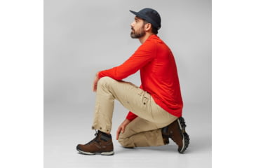 Image of Fjallraven Abisko Day Hike Long Sleeve - Mens, Flame Orange, Medium, F12600214-214-M