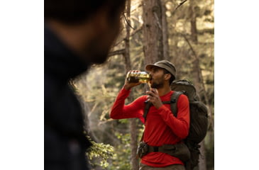 Image of Fjallraven Abisko Day Hike Long Sleeve - Mens, Flame Orange, Medium, F12600214-214-M