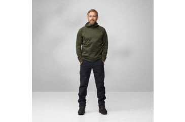 Image of Fjallraven Abisko Grid Fleece Hoodie - Mens, Deep Forest, Small, F12600228-662FR-S