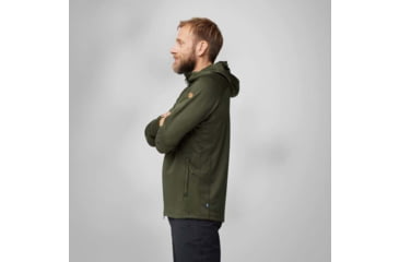 Image of Fjallraven Abisko Grid Fleece Hoodie - Mens, Deep Forest, Small, F12600228-662FR-S