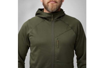 Image of Fjallraven Abisko Grid Fleece Hoodie - Mens, Deep Forest, Small, F12600228-662FR-S