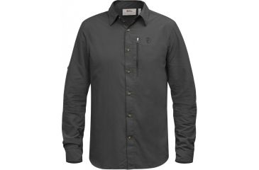 Image of Abisko Hike Long Sleeve Shirt - Mens -Dark Grey-Small