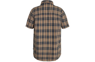 Image of Fjallraven Abisko Hike Shirt Short Sleeve - Mens, Dark Navy/Buckwheat Brown, Large, F82268-555-232-L