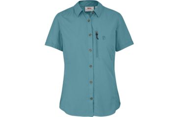 Image of Fjallraven Abisko Hike Short Sleeve Shirt Womens, Lagoon, S F89653-506-S