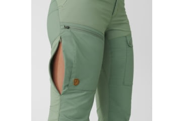 Image of Fjallraven Abisko Midsummer Trousers - Womens, Jade Green/Patina Green, 46, F89827-613-614-46