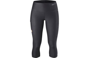 Image of Fjallraven Abisko Trekking 3/4 Tights - Women's-Black-X-Small