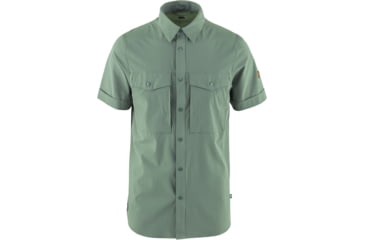 Image of Fjallraven Abisko Trekking Short Sleeve Shirt - Mens, Patina Green, Medium, F87939-614-M