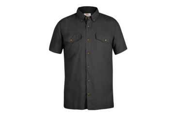 Image of Fjallraven Abisko Vent Short Sleeve Shirt - Men's-Dark Gray-Small