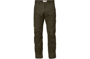 Image of Fjallraven Barents Pro Jeans Mens, Dark Olive/Dark Olive, 56 Waist, Unhemmed F81461-633-633-56
