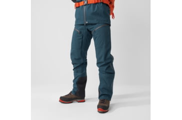 Image of Fjallraven Bergtagen Eco-Shell Trousers - Mens, Mountain Blue, 56, F86622-570-56