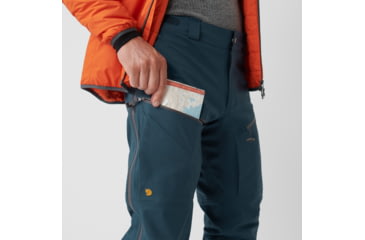 Image of Fjallraven Bergtagen Eco-Shell Trousers - Mens, Mountain Blue, 56, F86622-570-56