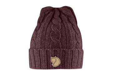 Image of Fjallraven Braided Knit Hat, Dark Garnet, One Size, F77377-356-OneSize