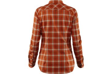 Image of Fjallraven Fjallglim Stretch Long Sleeve Shirt - Womens, Autumn Leaf, Small, F89901-215-S