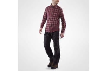 Image of Fjallraven Fjallim Shirt Long Sleeve - Mens, Dark Garnet, Large, F82995-356-L