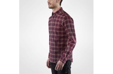 Image of Fjallraven Fjallim Shirt Long Sleeve - Mens, Dark Garnet, Large, F82995-356-L