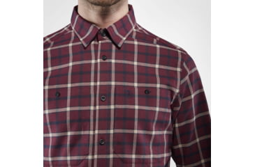 Image of Fjallraven Fjallim Shirt Long Sleeve - Mens, Dark Garnet, Large, F82995-356-L