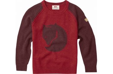 Image of Fjallraven Fox Sweater - Kid's-8-Dark Garnet/Deep Red