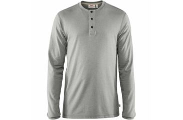 Image of Fjallraven Greenland Re-Cotton Buttoned Long Sleeve - Mens, Grey, 2XL, F87213-20-XXL