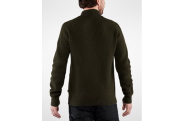 Image of Fjallraven Greenland Re-Wool Cardigan - Mens, Dark, Small, F87226-356-S