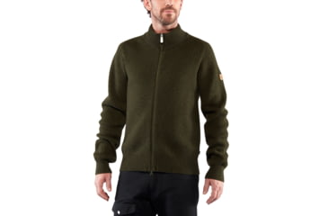 Image of Fjallraven Greenland Re-Wool Cardigan - Mens, Dark, Small, F87226-356-S