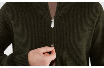 Image of Fjallraven Greenland Re-Wool Cardigan - Mens, Dark, Small, F87226-356-S