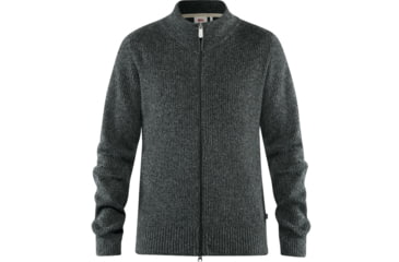 Image of Fjallraven Greenland Re-Wool Cardigan - Mens, Dark Grey, Extra Small, F87226-030-XS