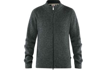Image of Fjallraven Greenland Re-Wool Cardigan - Mens, Dark Grey, Medium, F87226-030-M
