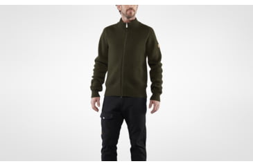 Image of Fjallraven Greenland Re-Wool Cardigan - Mens, Deep, 2XL, F87226-662-XXL
