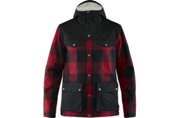 Image of Fjallraven Greenland Re-Wool Jacket - Mens, Red/Black, 2XL, F82976-320-550-XXL