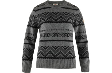 Image of Fjallraven Greenland Re-Wool Pattern Knit - Womens, Dark Grey, Medium, F83523-030-M