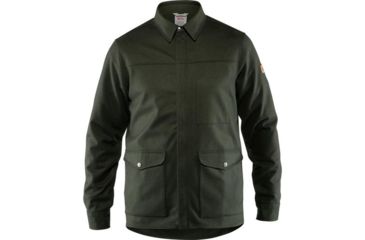 Image of Fjallraven Greenland Re-wool Shirt Jacket - Mens, Deep Forest, Small, F82994-662-S
