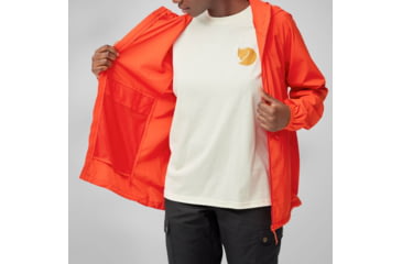 Image of Fjallraven High Coast Wind Hoodie - Womens, Flame Orange, Large, F14500153-214-L