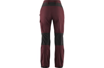 Image of Fjallraven Kaipak Trousers Curved - Womens, Dark Garnet/Dark Grey, US 16/EU 46, Regular Inseam, F89829-356-030-46-R