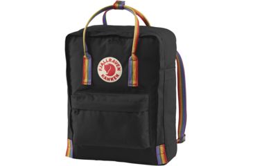 Image of Fjallraven Kanken Rainbow Backpack, Black/Rainbow Pattern, One Size, F23620-550-907-One Size
