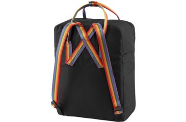 Image of Fjallraven Kanken Rainbow Backpack, Black/Rainbow Pattern, One Size, F23620-550-907-One Size