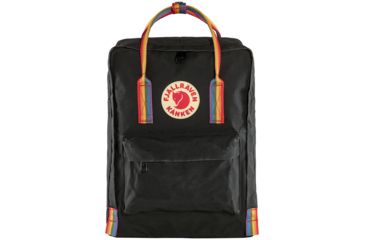 Image of Fjallraven Kanken Rainbow Backpack, Black/Rainbow Pattern, One Size, F23620-550-907-One Size