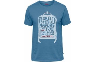 Image of Fjallraven Kanken T-Shirt Mens, Azure Blue, XL F81941-517-XL