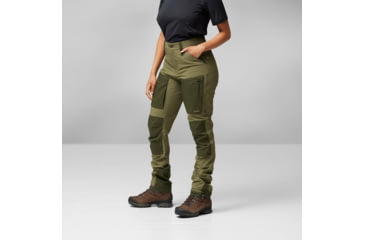 Image of Fjallraven Keb Agile Trousers - Womens, Laurel Green/Deep Forest, 38/Small, F142662-38/S