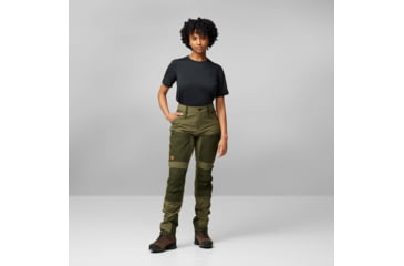 Image of Fjallraven Keb Agile Trousers - Womens, Laurel Green/Deep Forest, 38/Small, F142662-38/S