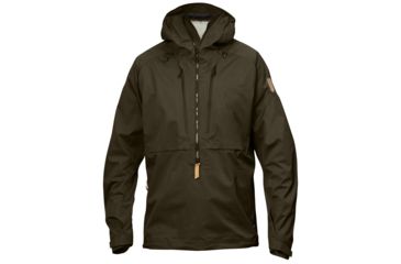 Image of Fjallraven Keb Eco-Shell Anorak - Men's-Dark Olive-Medium
