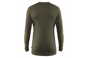 Image of Fjallraven Keb Long Sleeve Wool T-shirt - Mens, Laurel Green-Deep Forest, Small, F81875-625-662-S