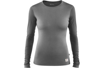 Image of Fjallraven Keb Long Sleeve Wool T-Shirt - Womens, Light Grey-Grey, Medium, F89753-010-020-M